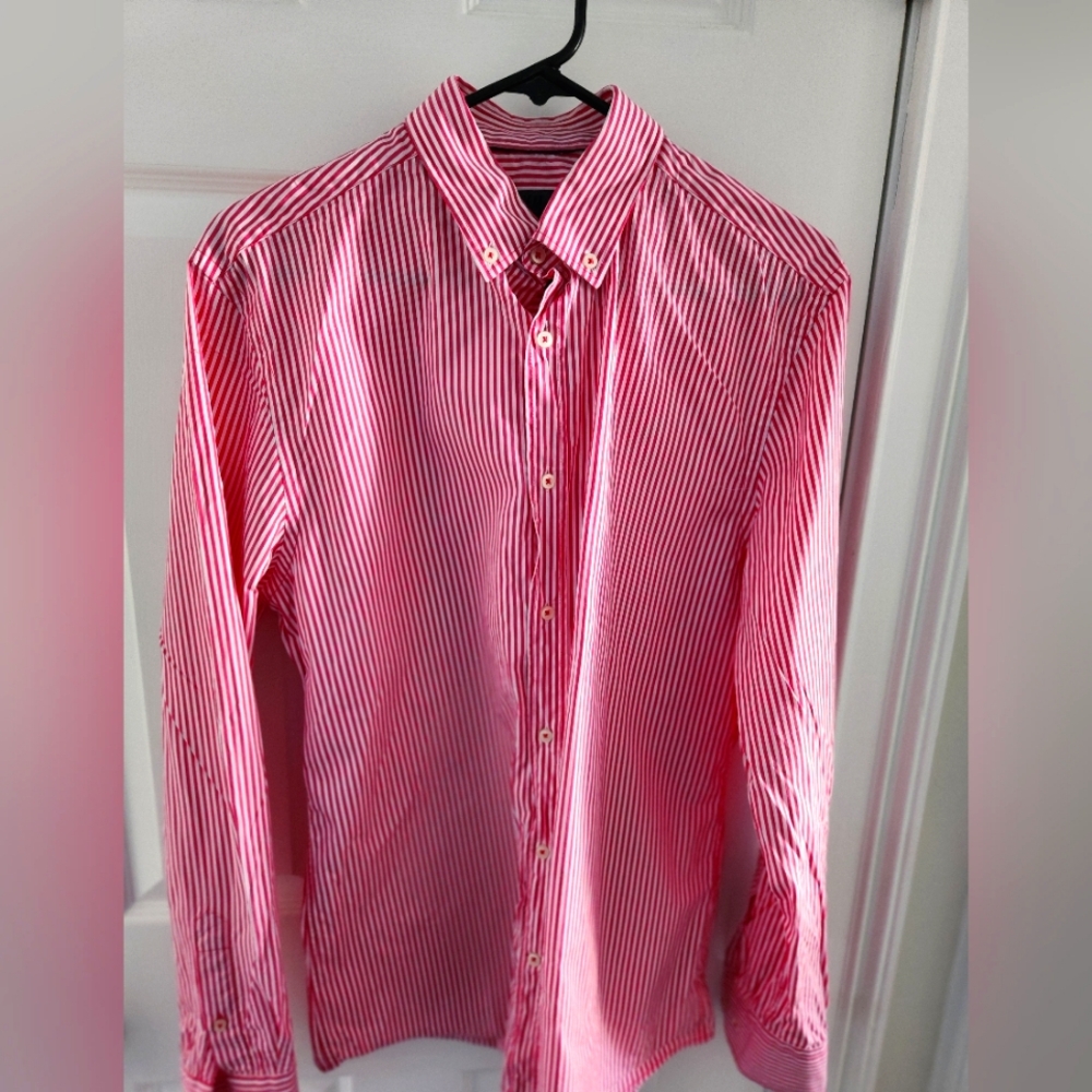 H&M HOT PINK Men SHIRT Size Large